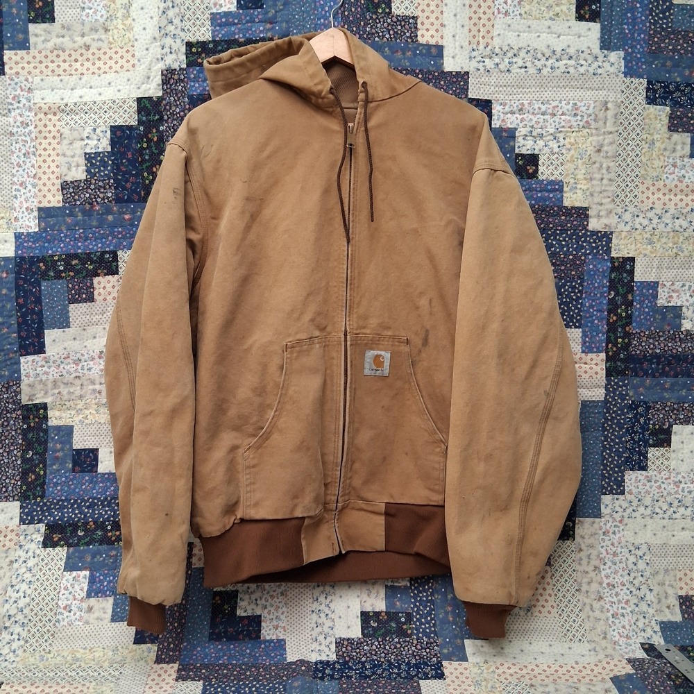 VTG Carhartt Active JR116 Thermal Lined Brown Duck Canvas Jacket Size XL Tall